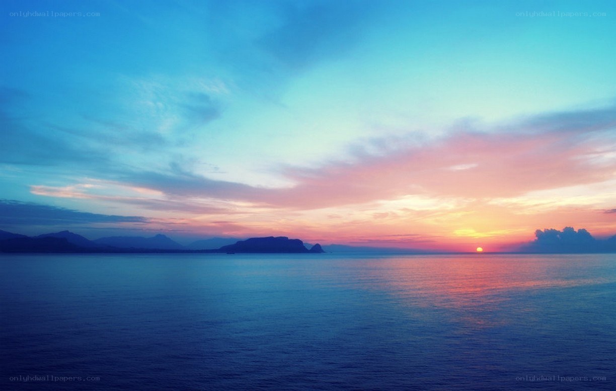 sunset over the sea