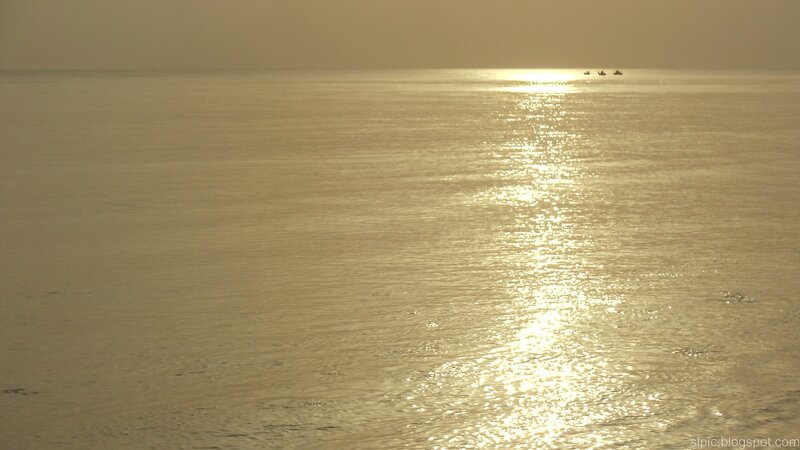 Sunset over the sea