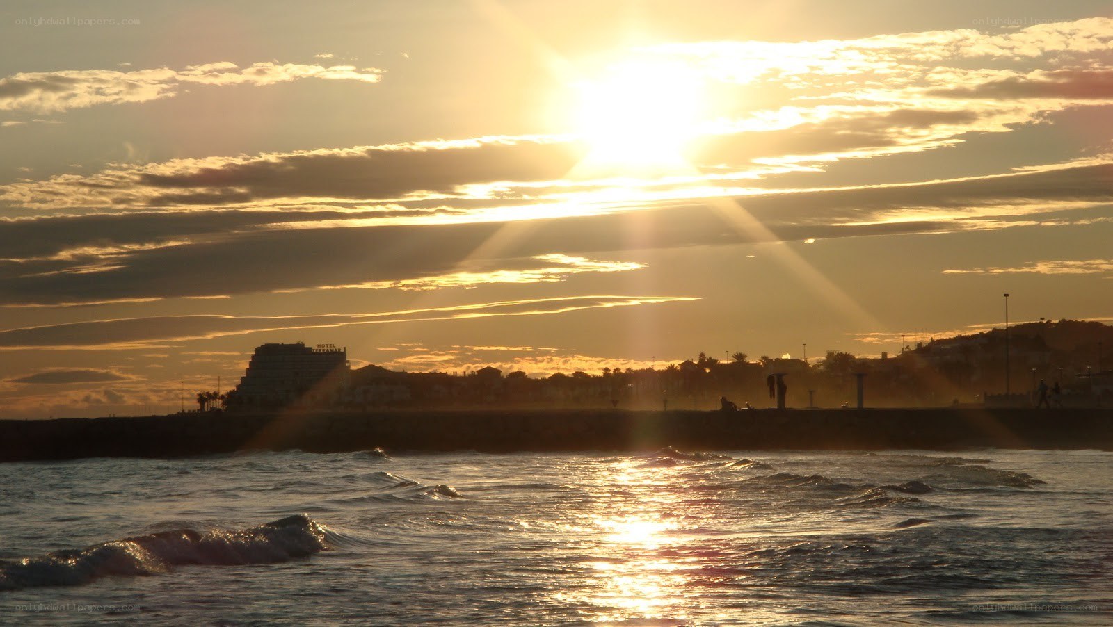 Sunset over the sea