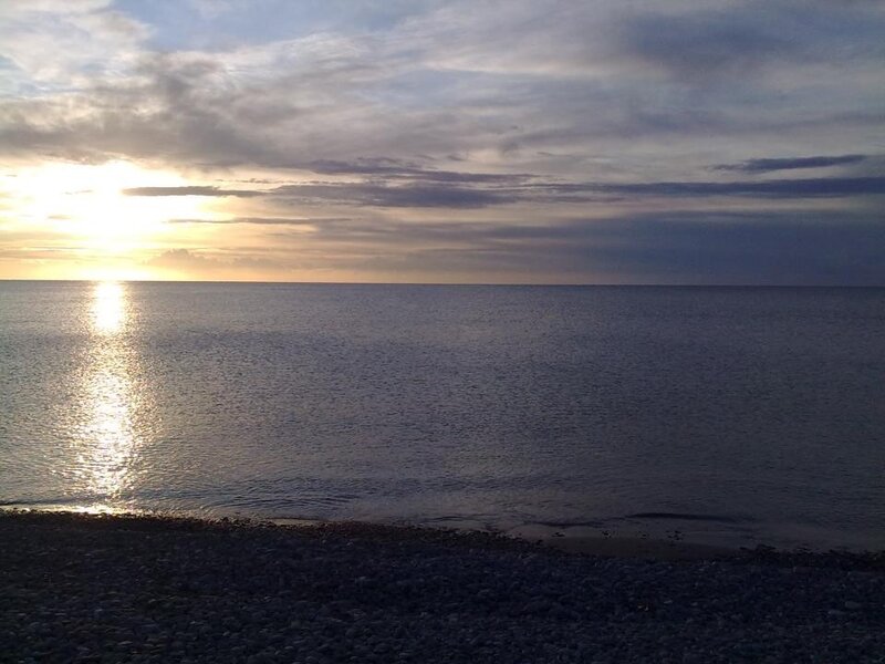 Sunset over the sea