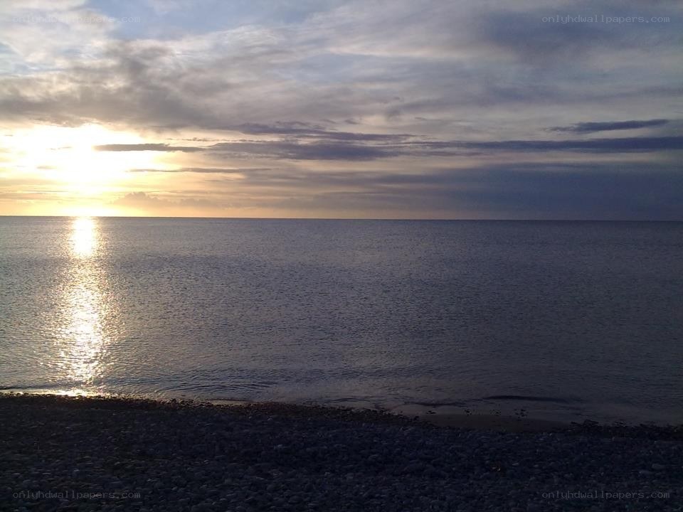 Sunset over the sea
