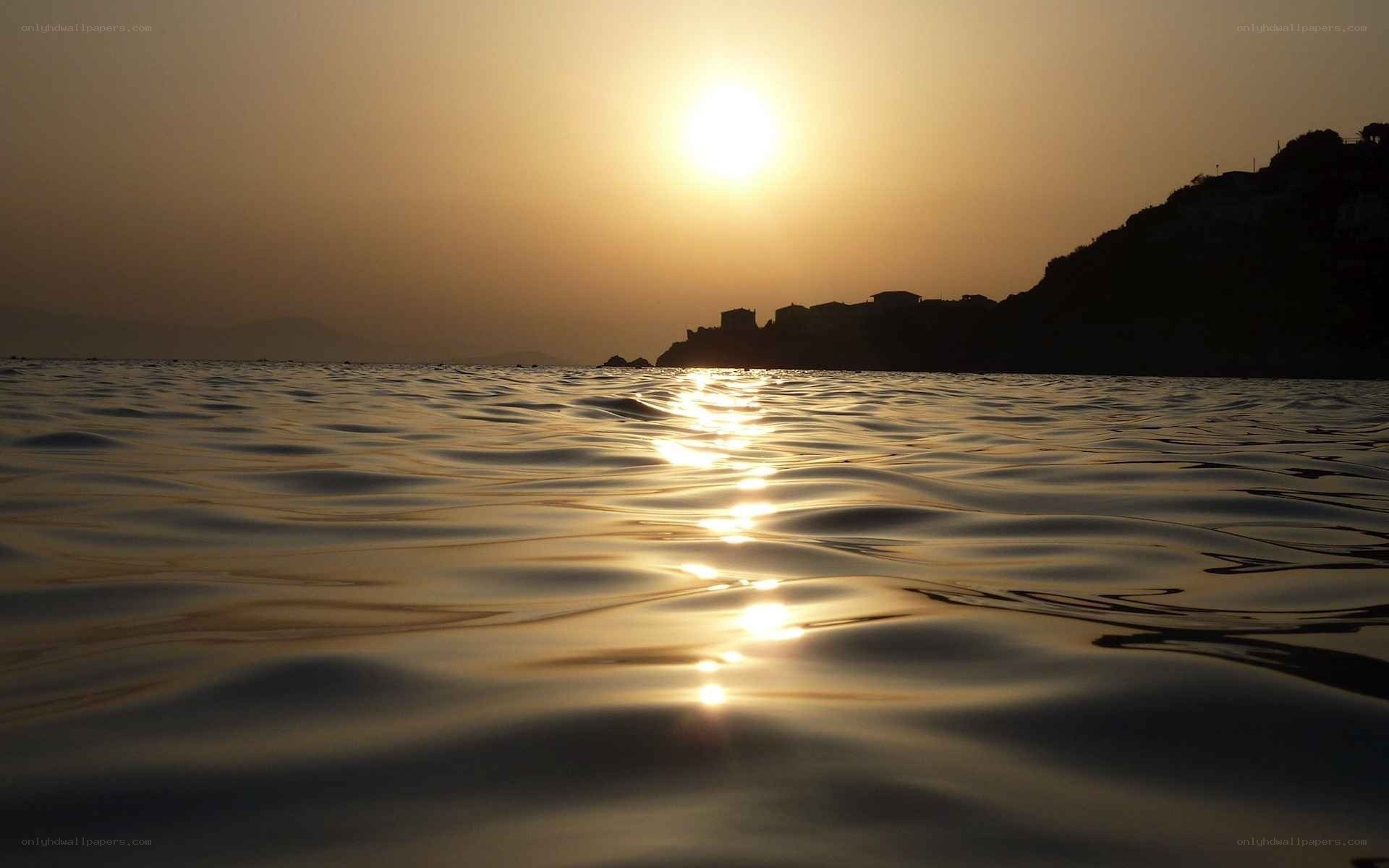Sunset over the sea