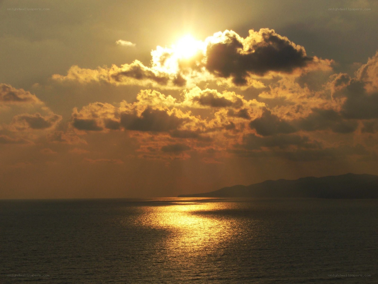 Sunset over the sea