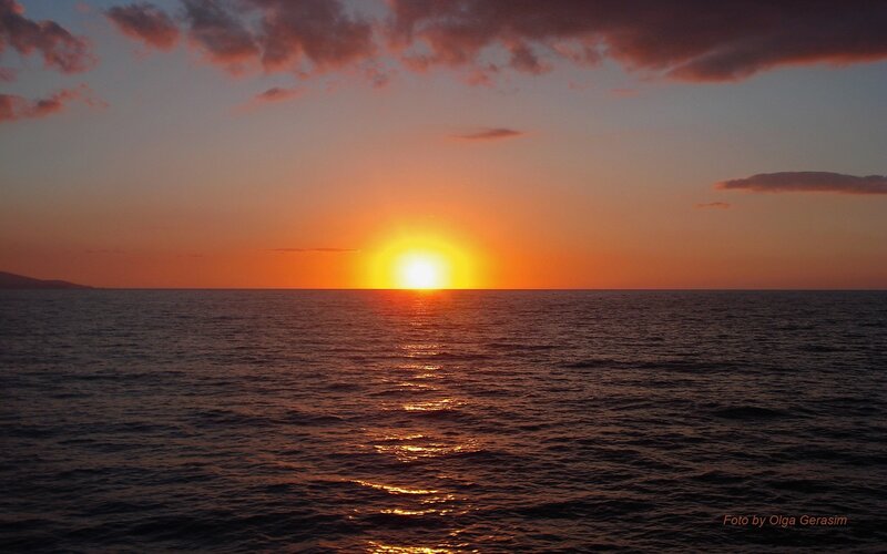 sunset over the sea