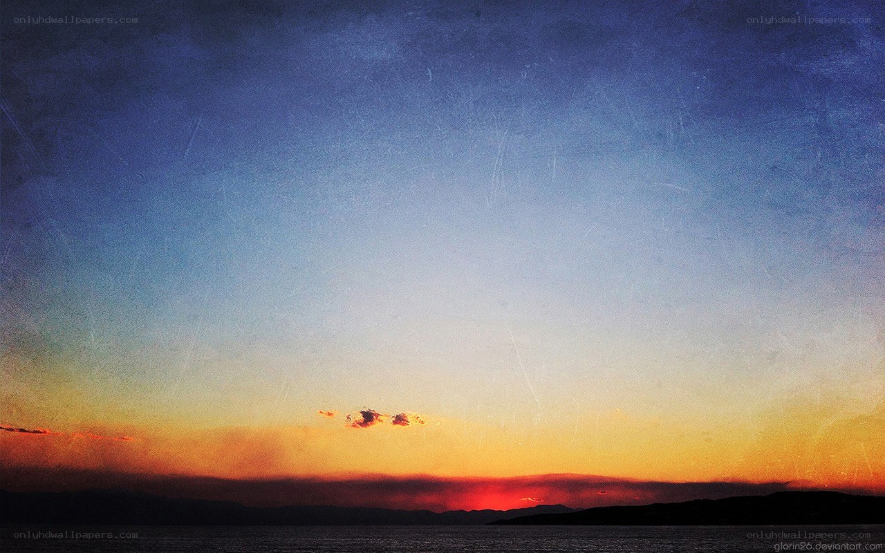 sunset over the sea