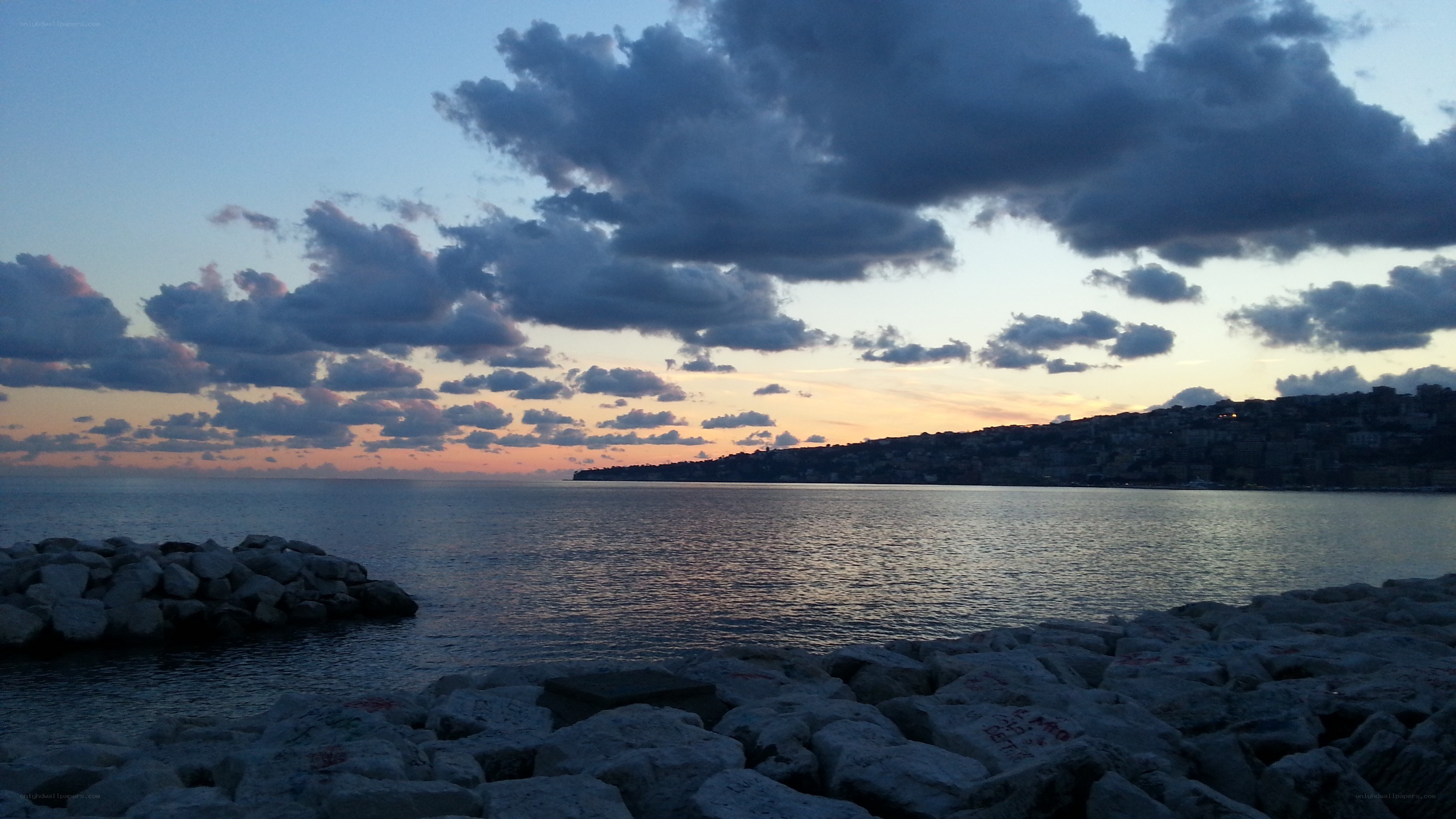 sunset over the sea