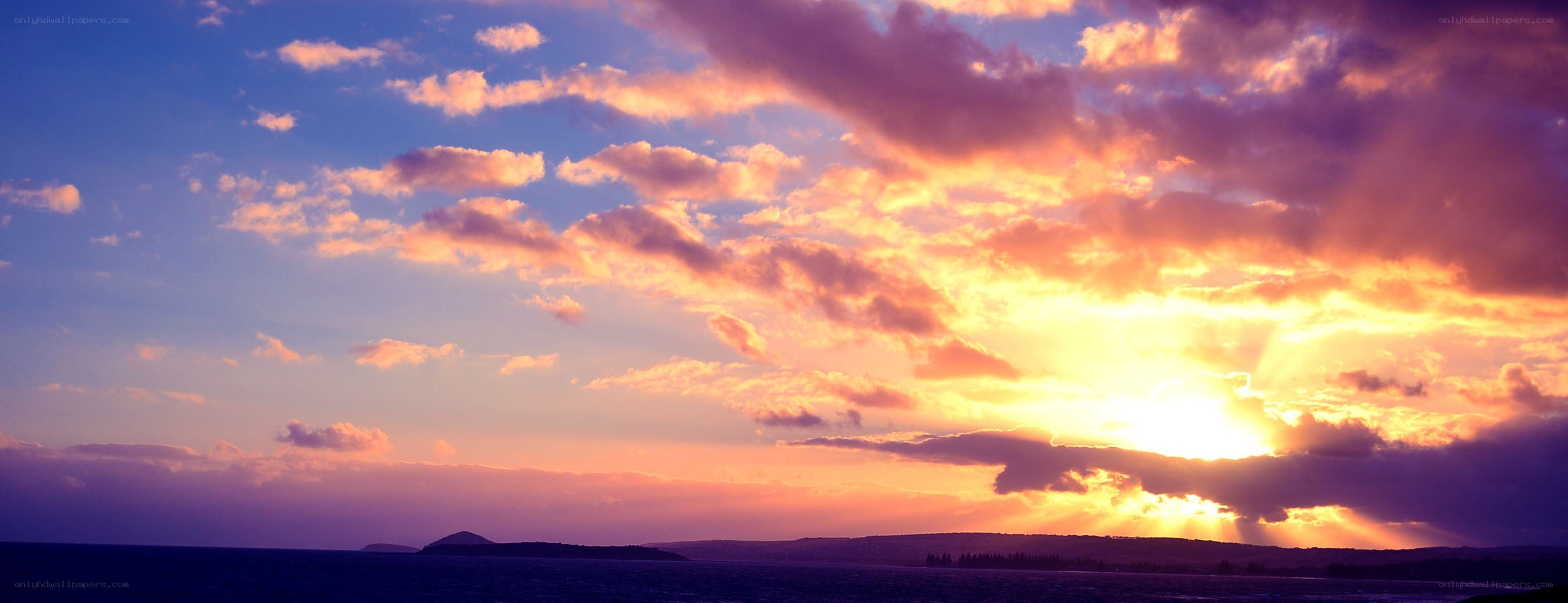 sunset over the sea