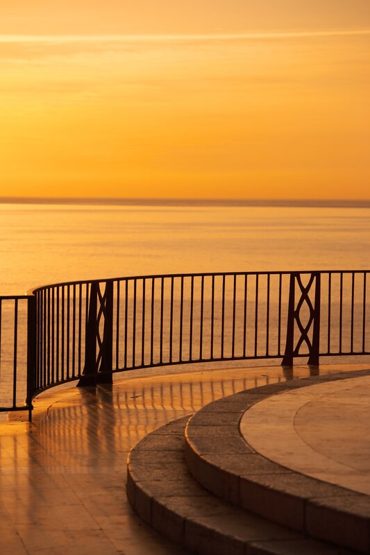Sunset over the sea
