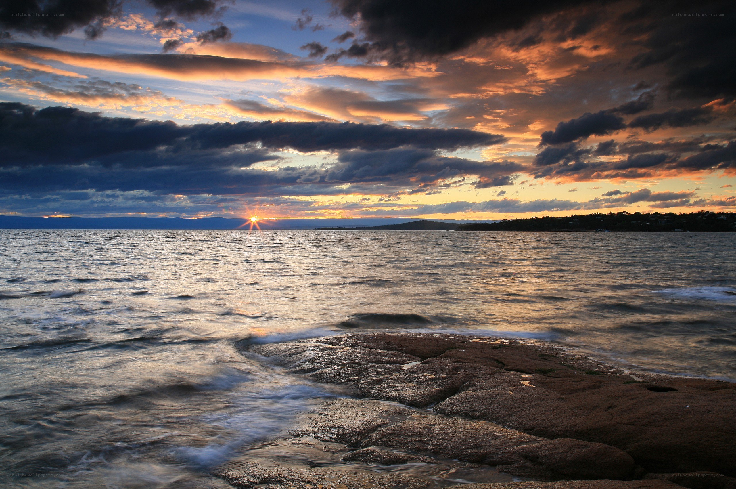 Sunset over the sea