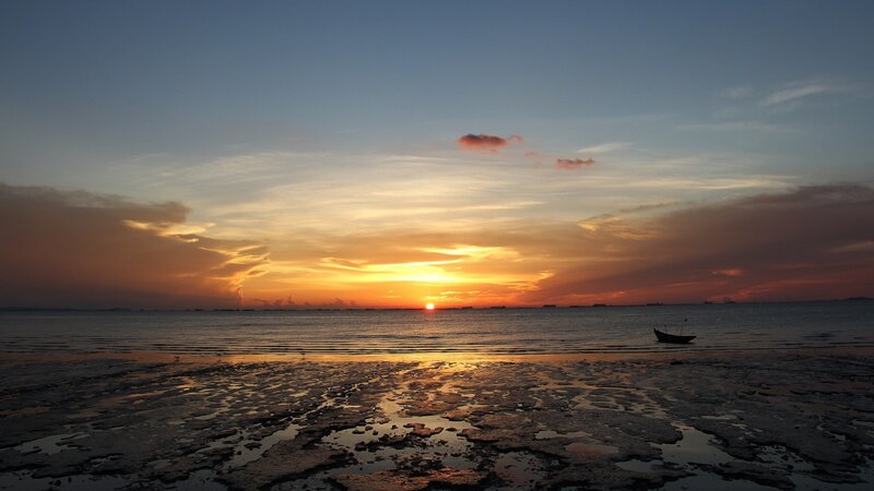 Sunset over the sea