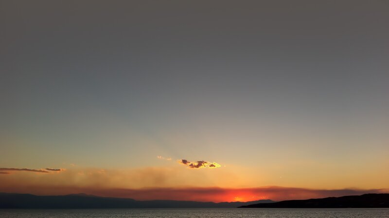 sunset over the sea