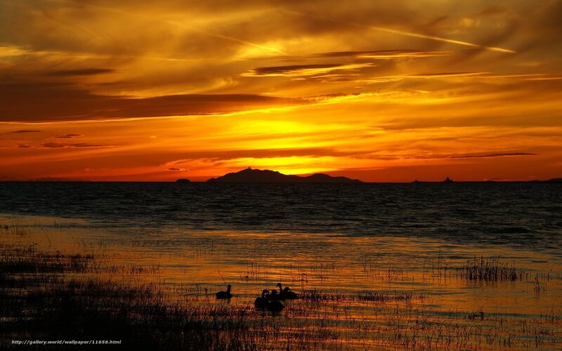 Sunset over the sea