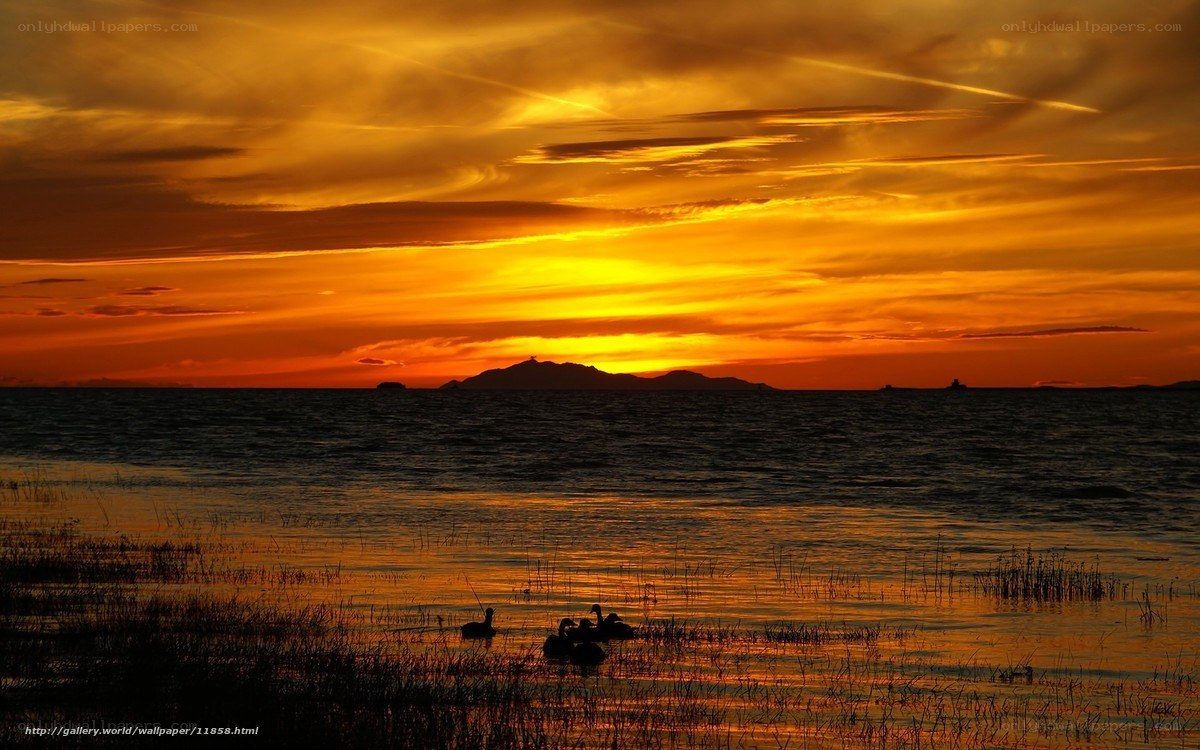 Sunset over the sea