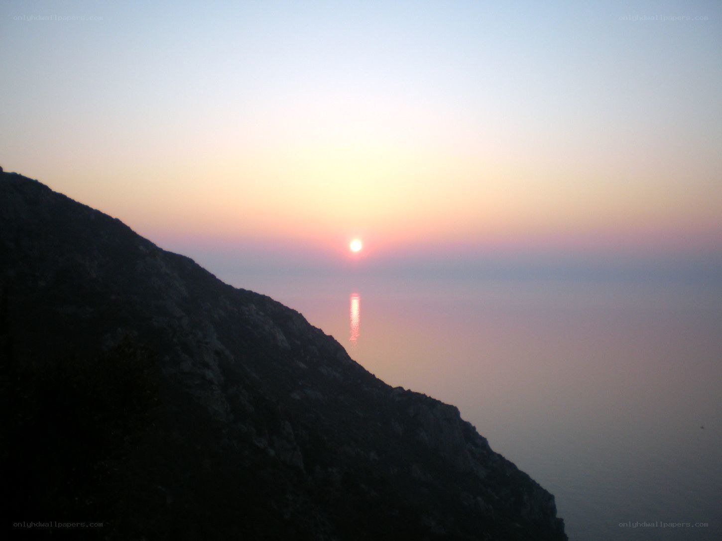 Sunset over the sea