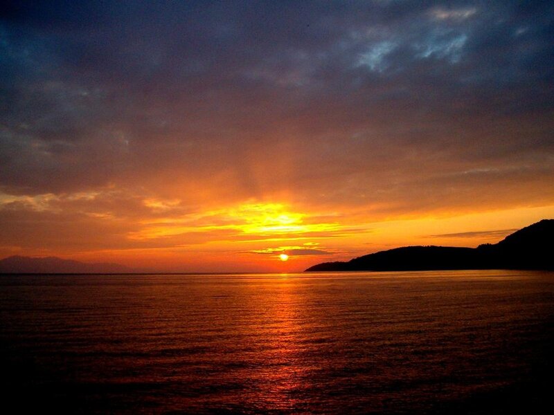 Sunset over the sea