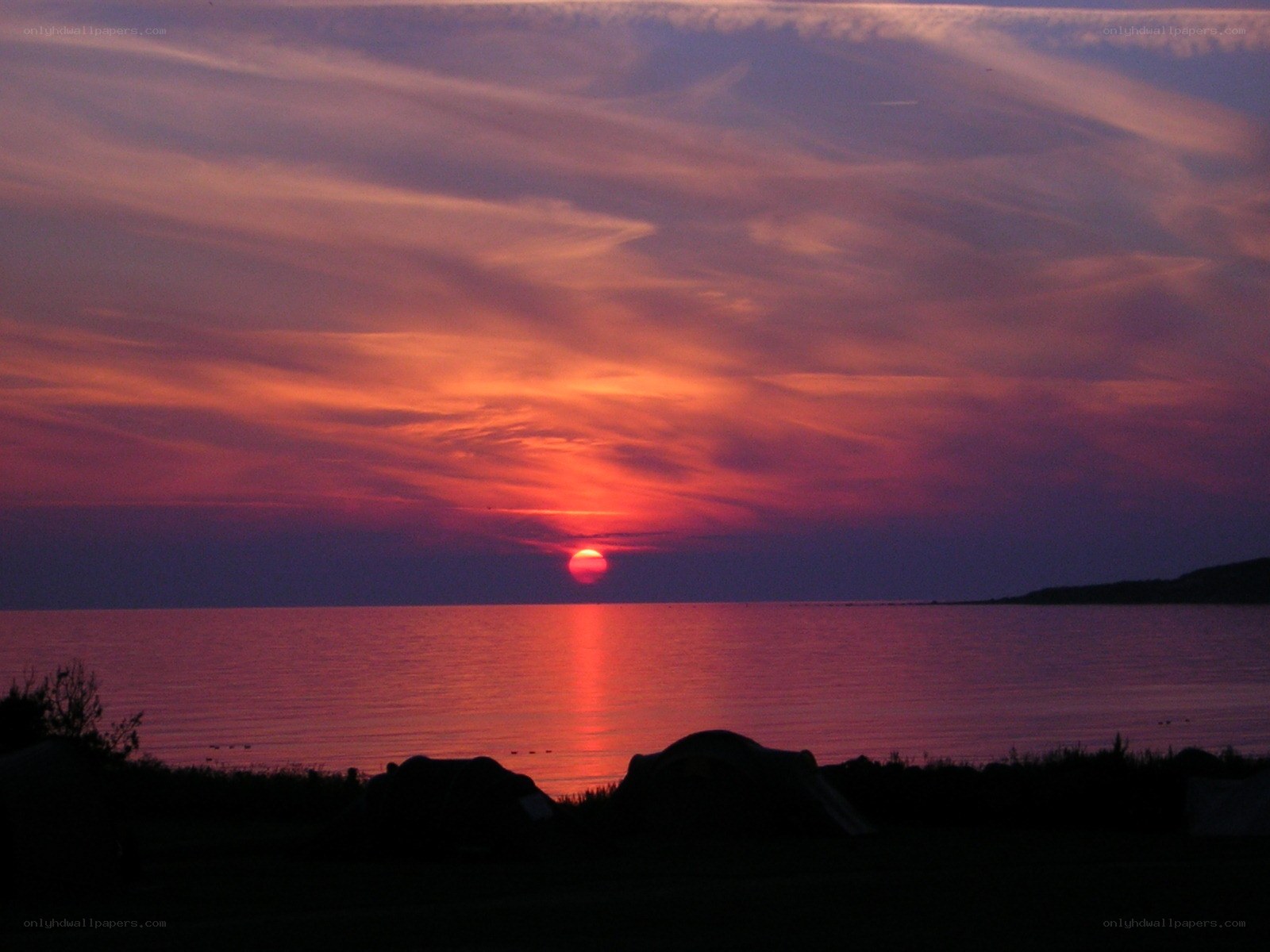 sunset over the sea