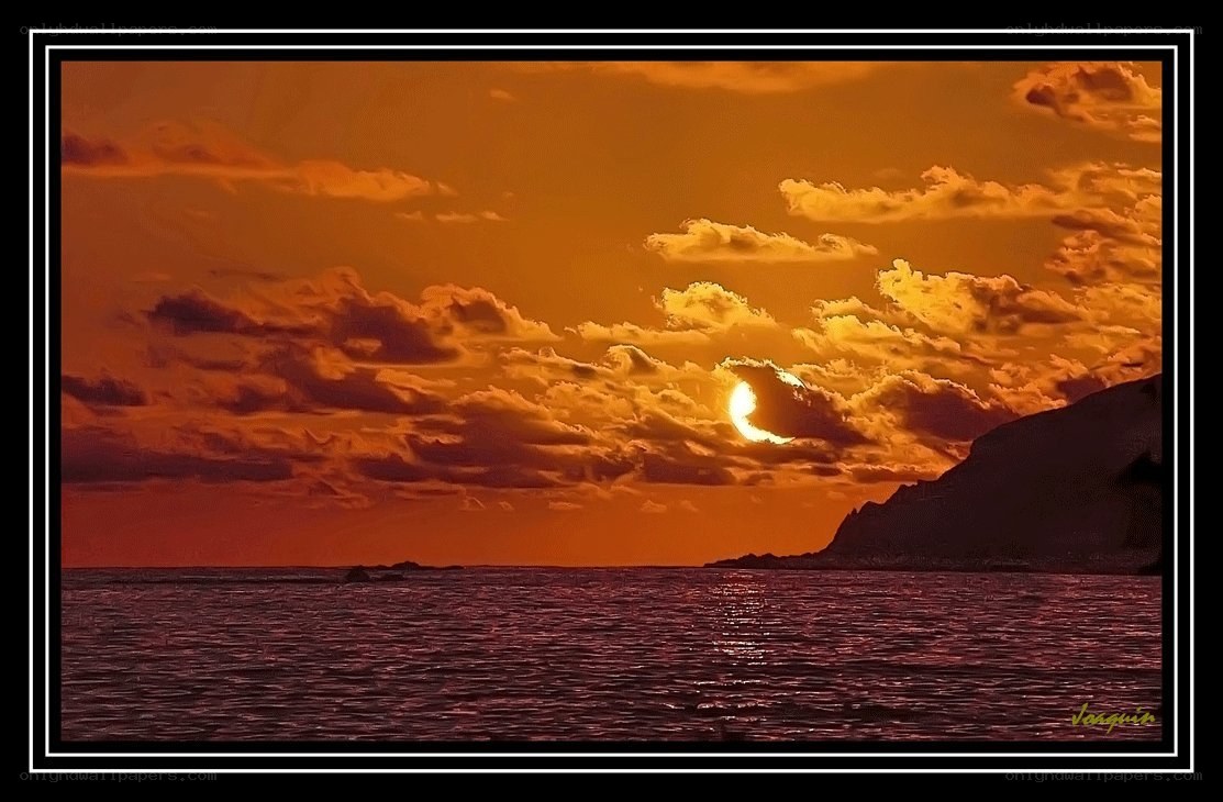 Sunset over the sea