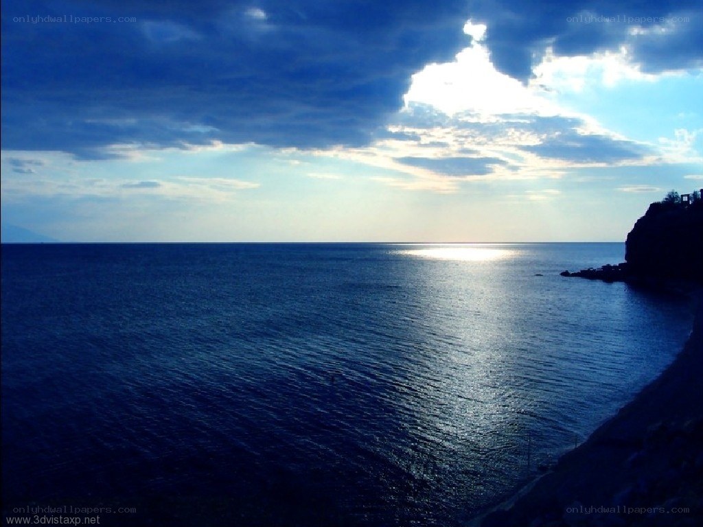 Sunset over the sea