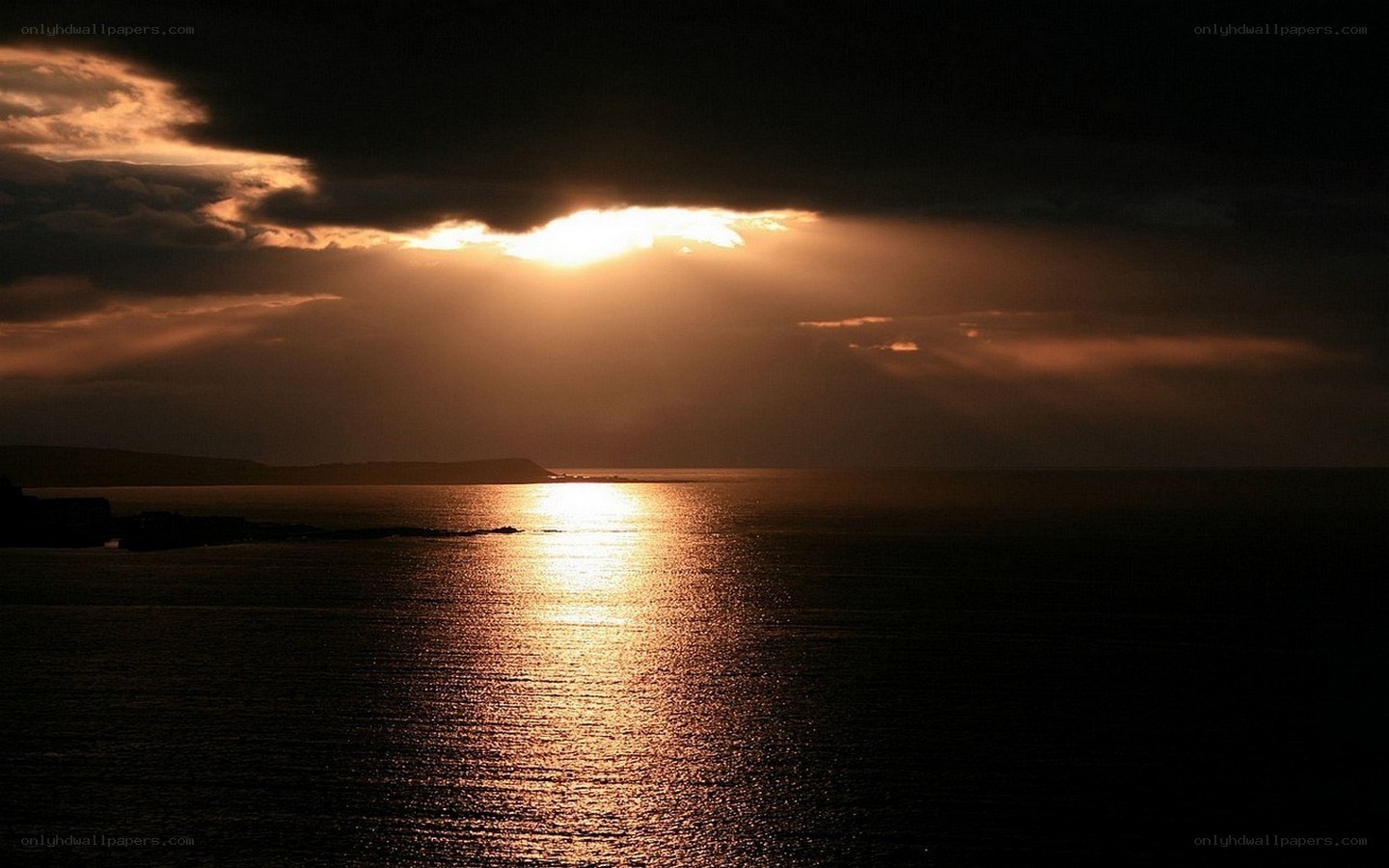 Sunset over the sea