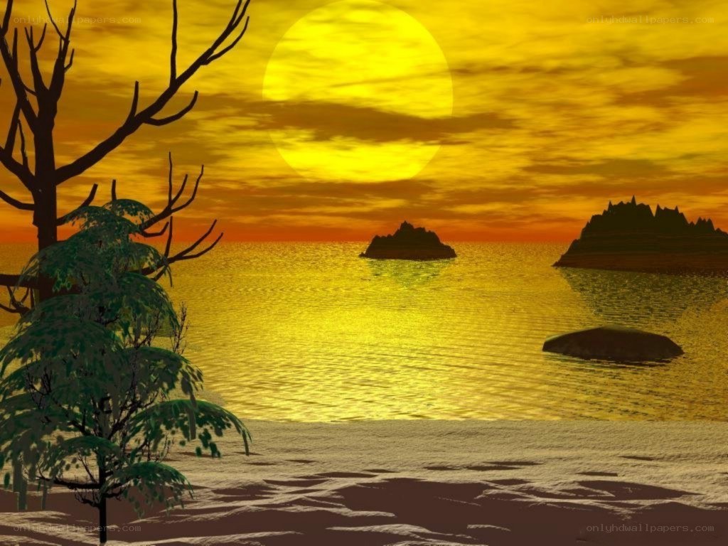 sunset over the sea