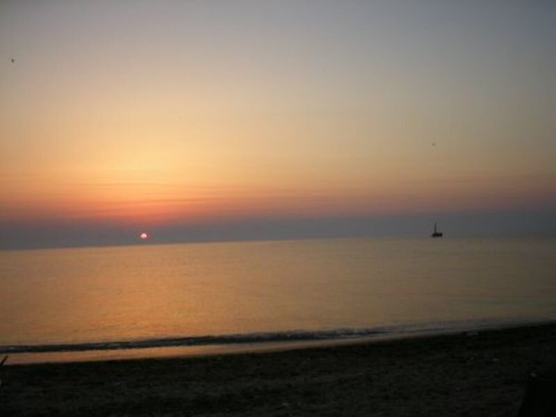sunset over the sea