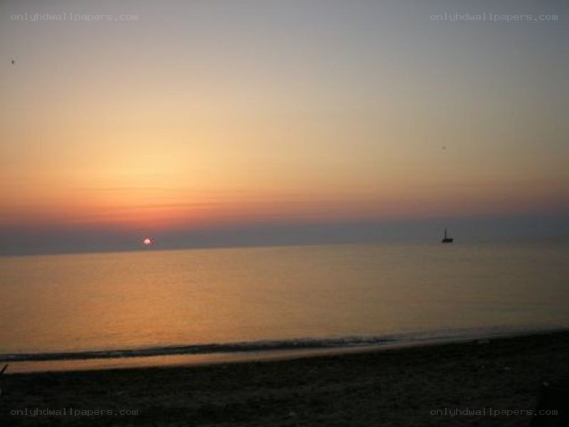 sunset over the sea