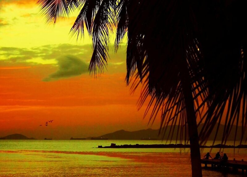 sunset over the sea