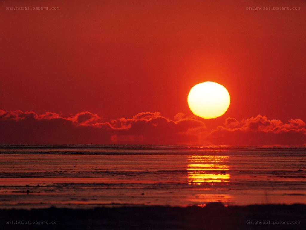 sunset over the sea