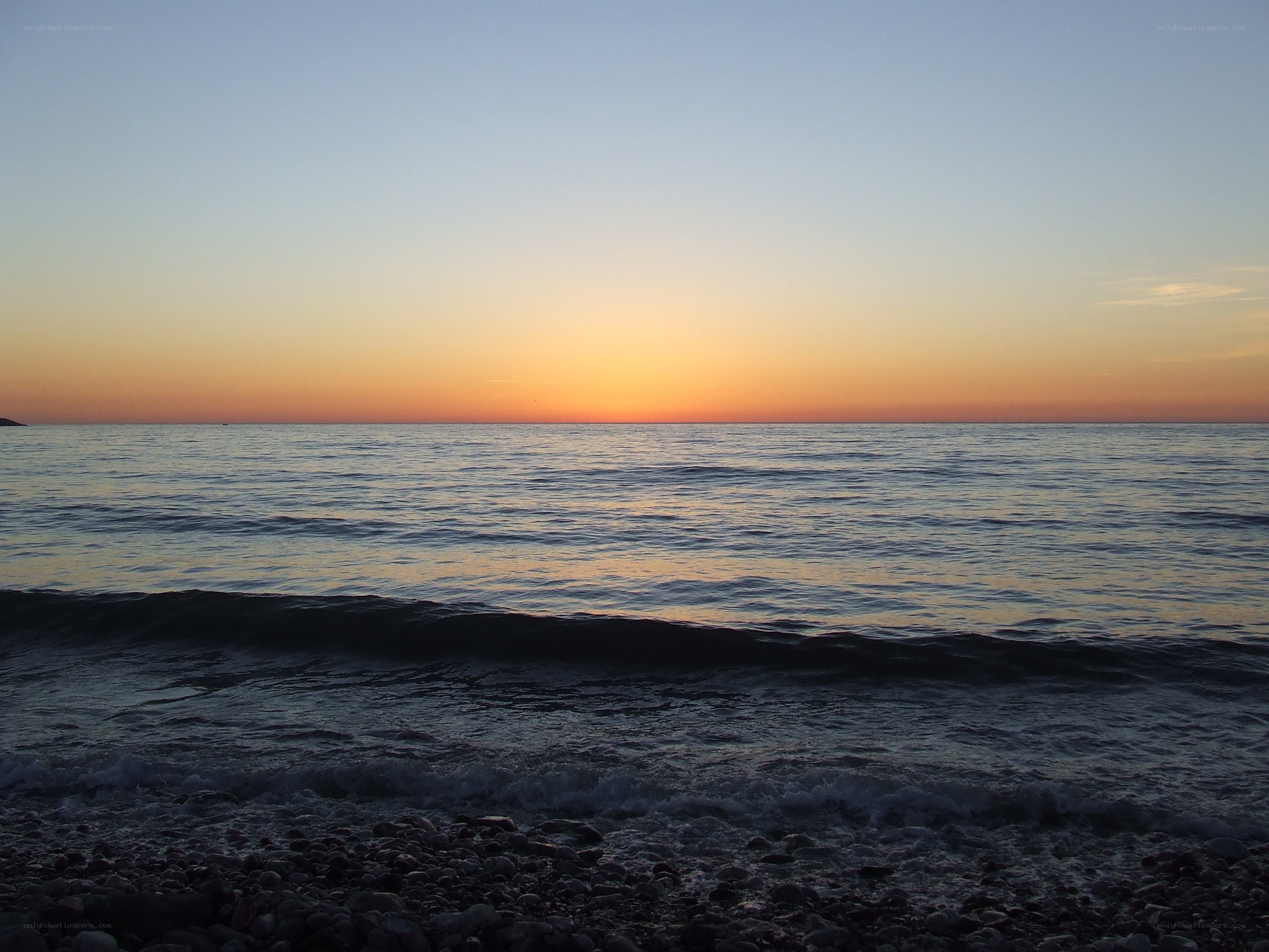 Sunset over the sea