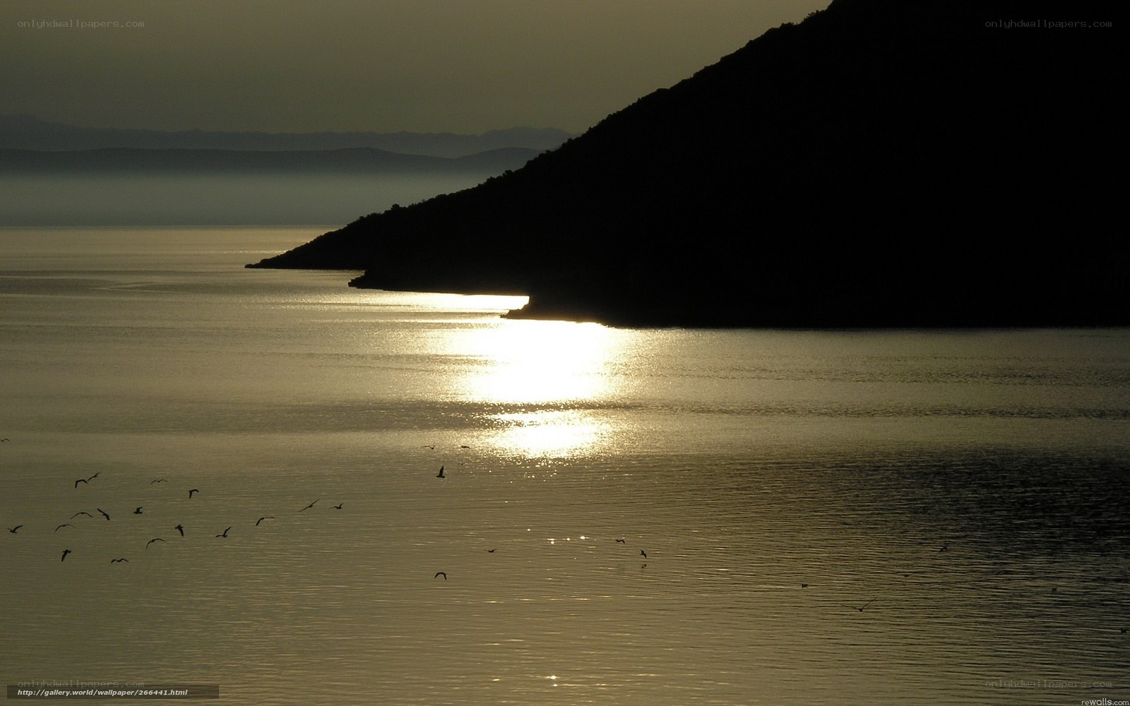 Sunset over the sea