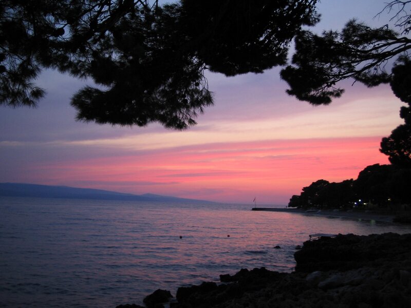 sunset over the sea