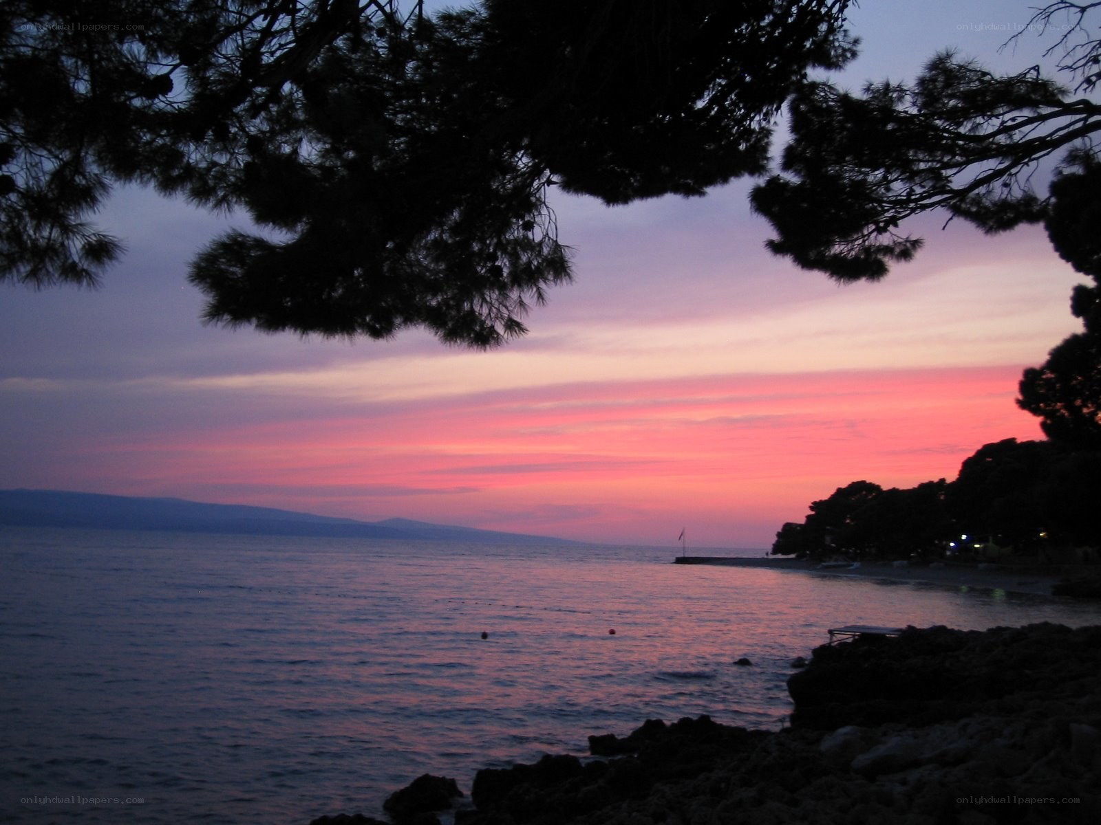 sunset over the sea