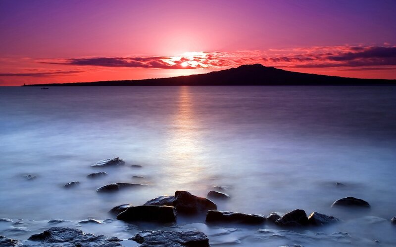 Sunset over the sea