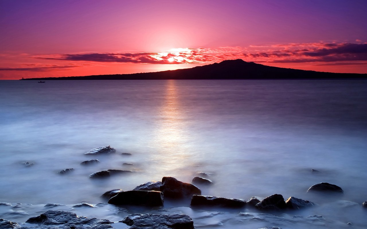Sunset over the sea