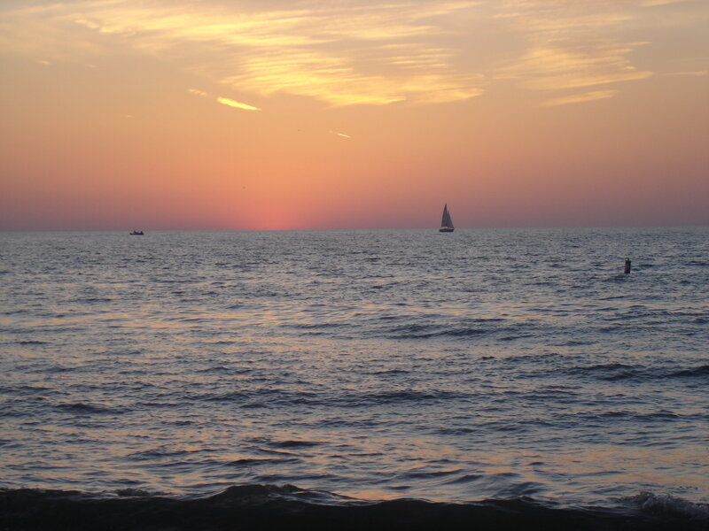 sunset over the sea