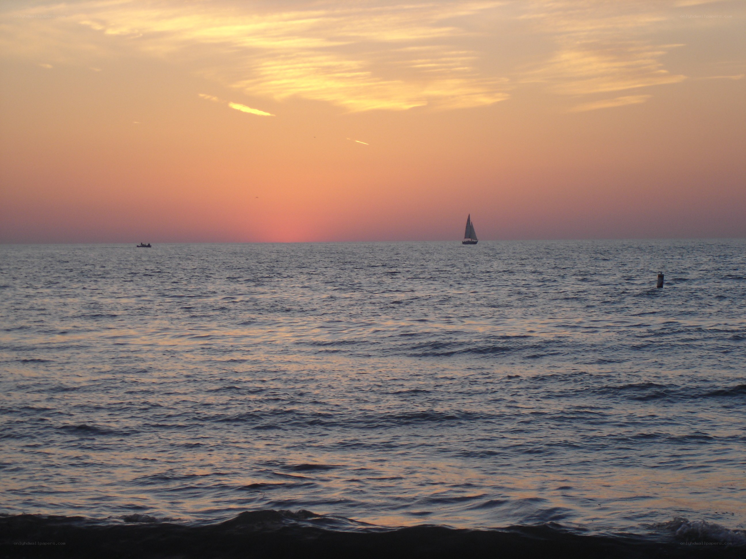 sunset over the sea