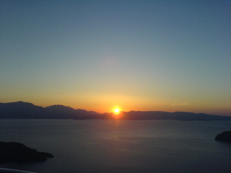 Sunset over the sea