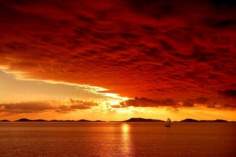 sunset over the sea