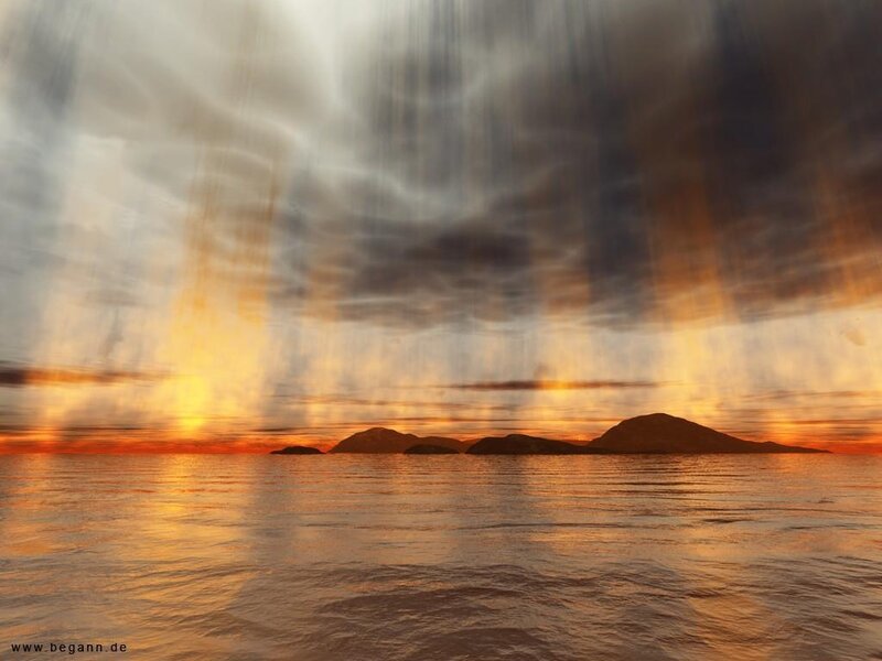 Sunset over the sea