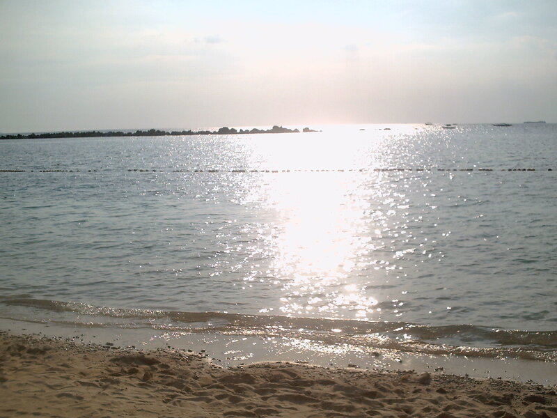 sunset over the sea