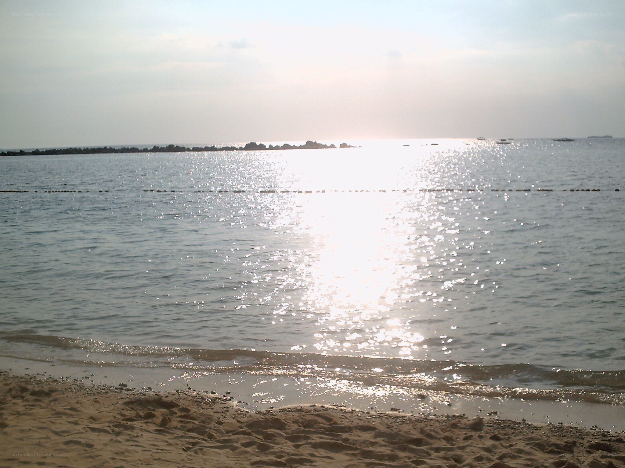 sunset over the sea