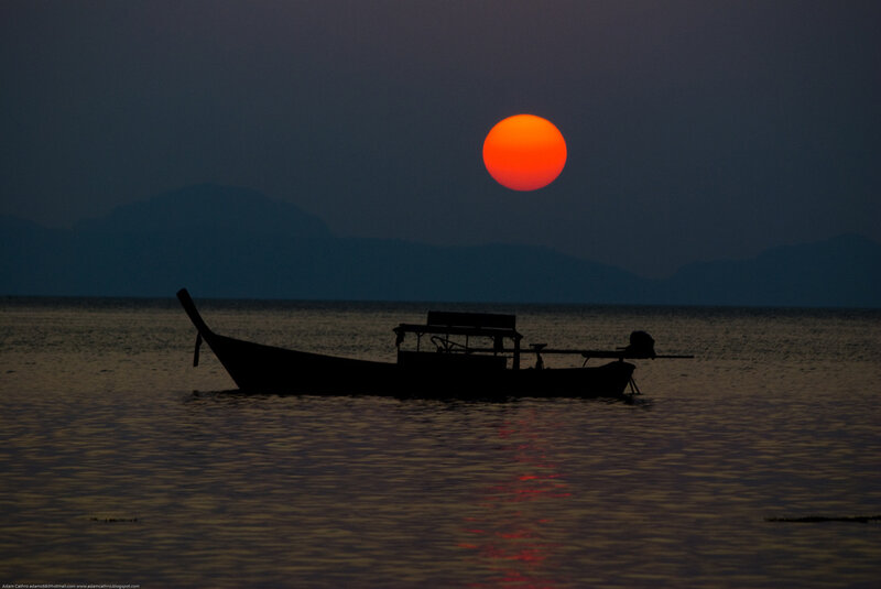 sunset over the sea