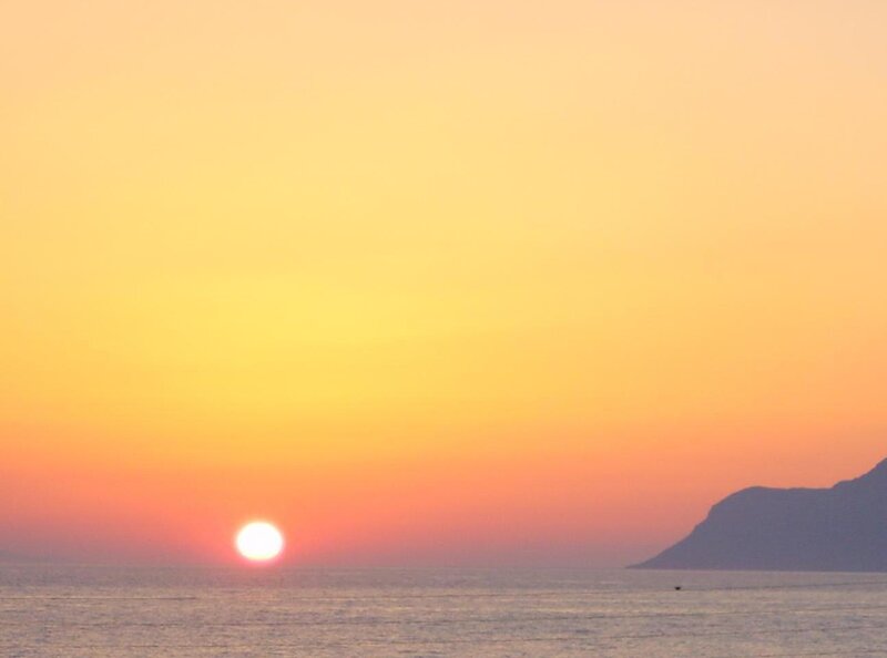 sunset over the sea