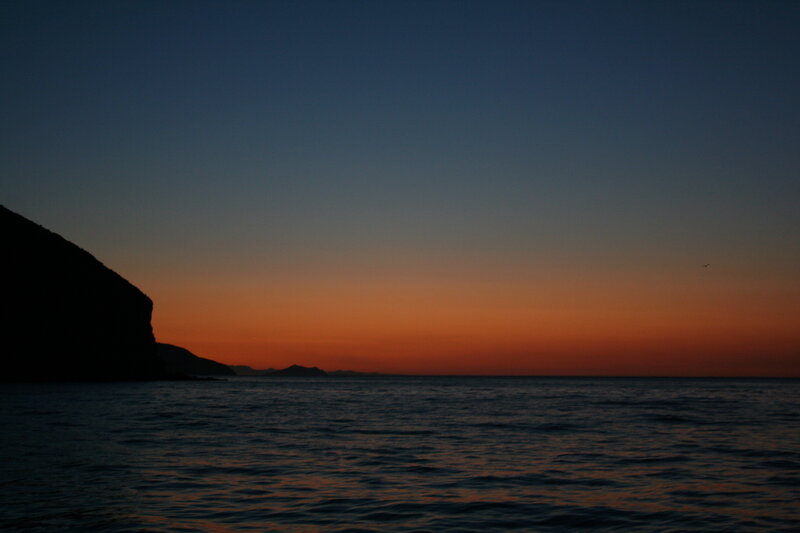 sunset over the sea