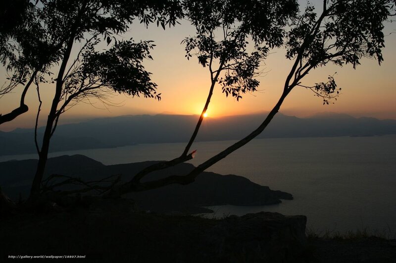 Sunset over the sea