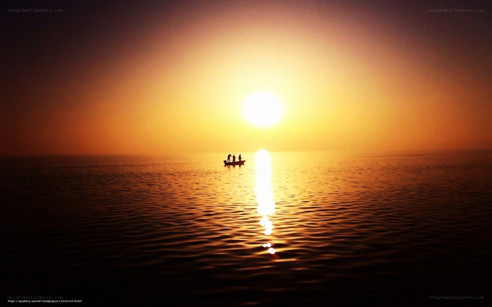 Sunset over the sea