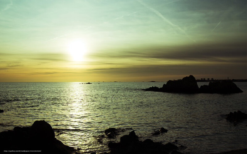Sunset over the sea