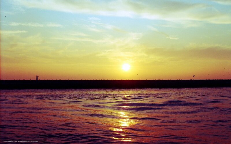 Sunset over the sea