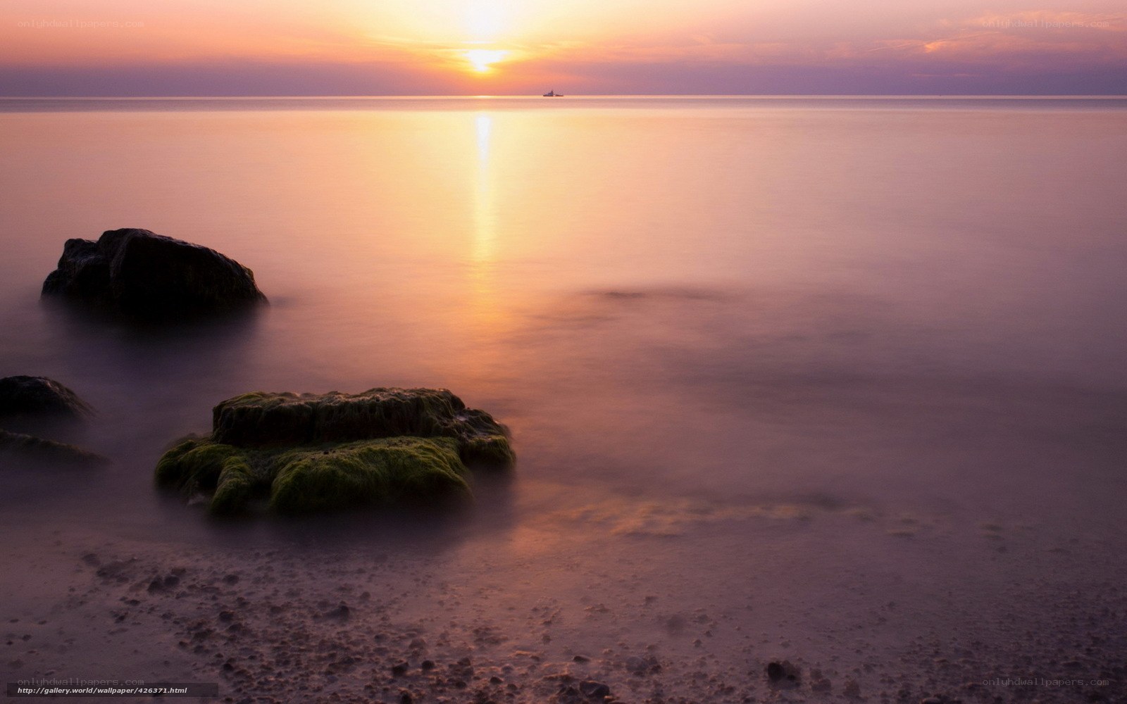 Sunset over the sea