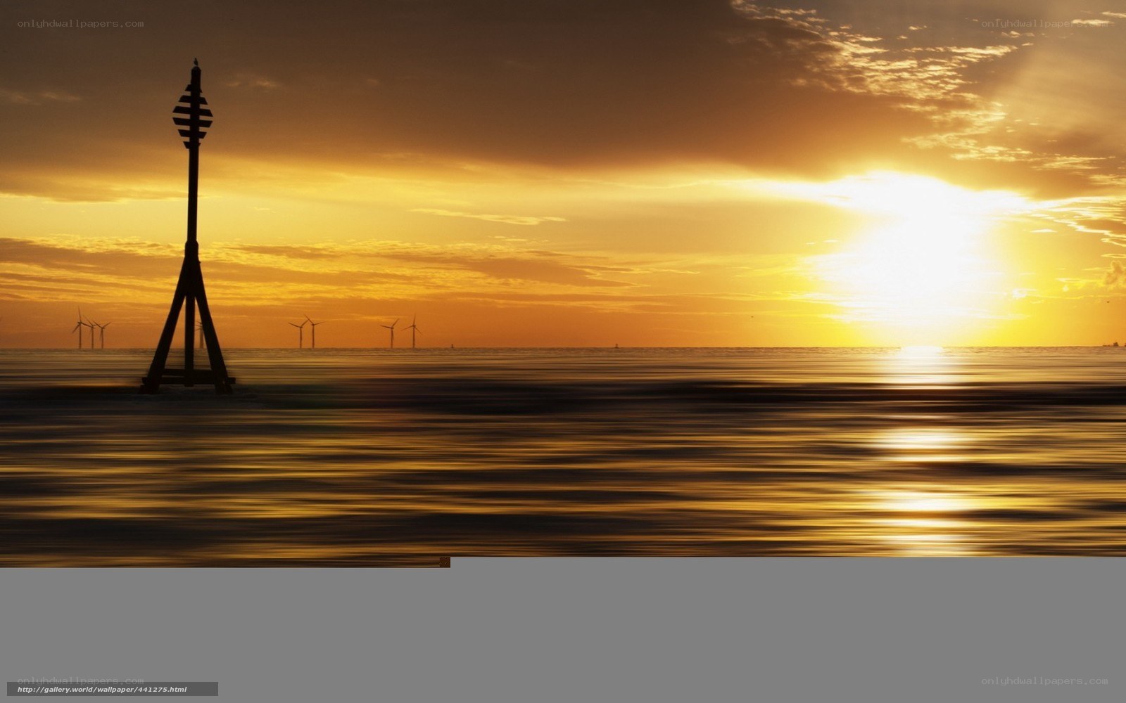 Sunset over the sea